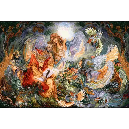 نخ و نقشه تابلو فرش مینیاتوری طرح حافظ 1519