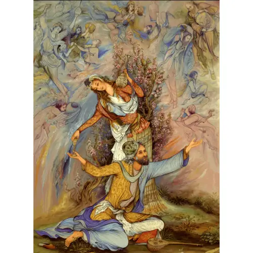 نخ و نقشه تابلو فرش مینیاتوری طرح تمنای بخشایش 1523